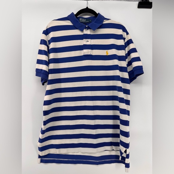 Other - Polo Ralph Lauren Men’s Polo Shirt Blue White Striped Large